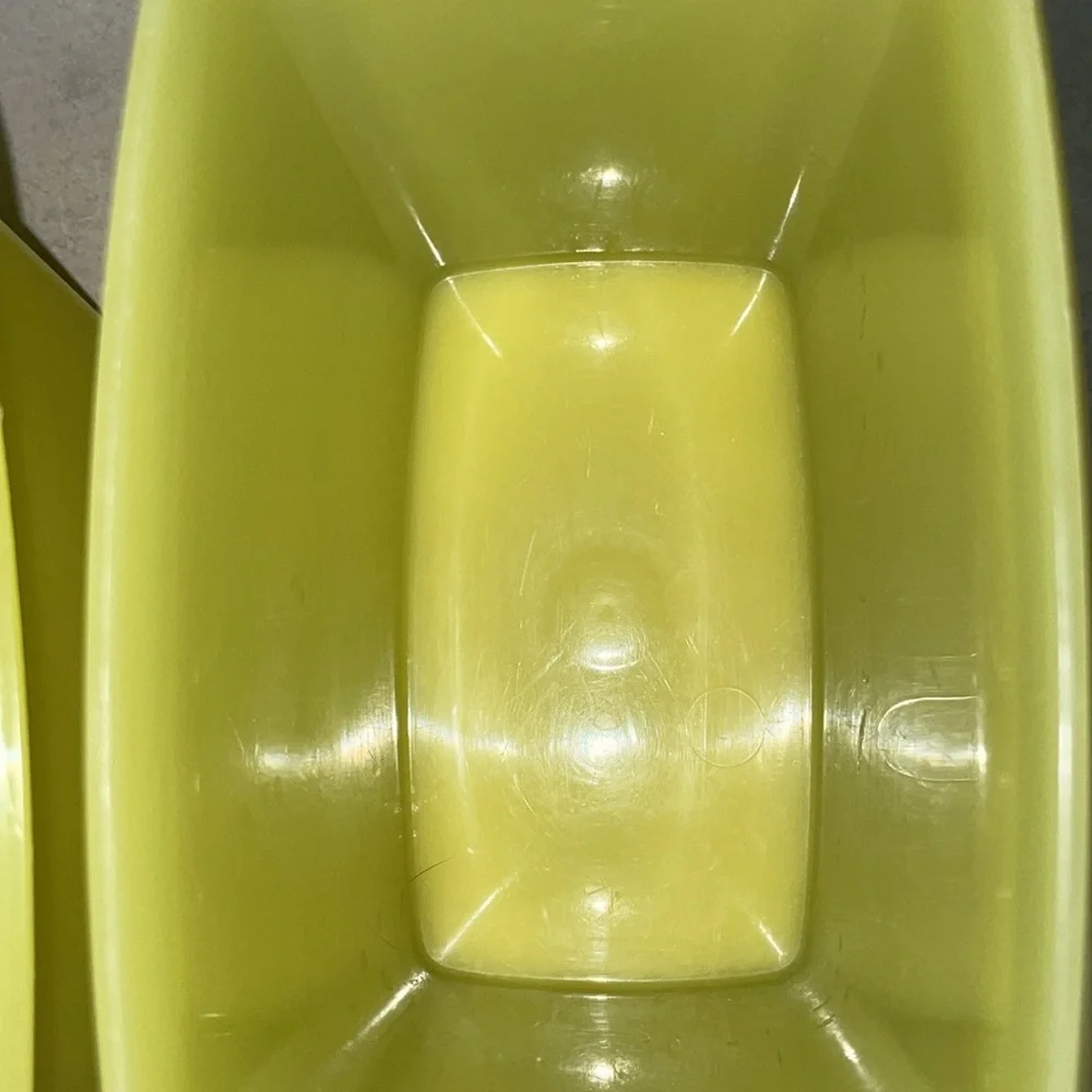 Tupperware Rectangular Vintage Yellow Dry Storage Containers Set of 4